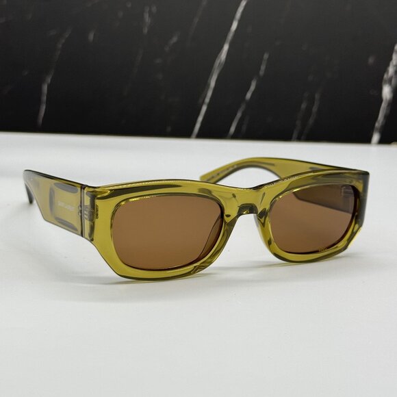 NEW SAINT LAURENT SUNGLASSES GREEN BROWN UNISEX EYEWEAR SAINT LAURENT SL713 004 main image 8